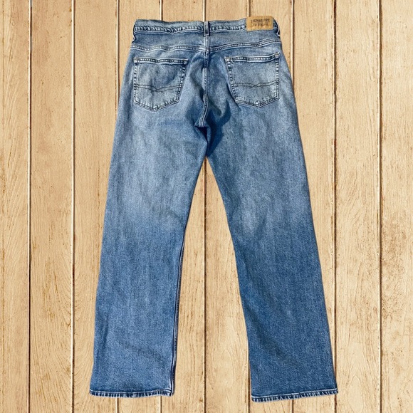 Signature Levi Strauss Men's Jeans 34x32 Loose Style Blue Denim Straight Leg - Picture 2 of 7